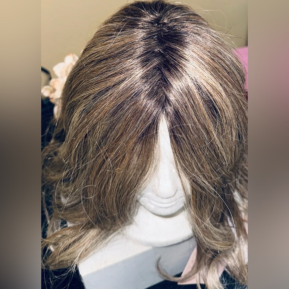 Raquel Welch 14" Wavy Top Billing Top-of-The-Head Hairpiece RL12/22SS Cappuccino - Picture 5 of 16